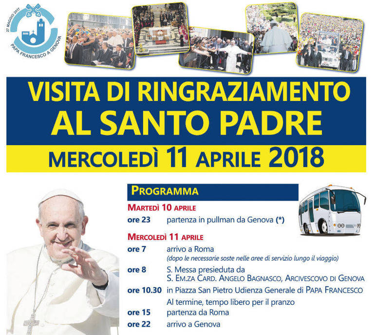 Restituzione della visita al Santo Padre: iscrizioni prorogate al 3 aprile