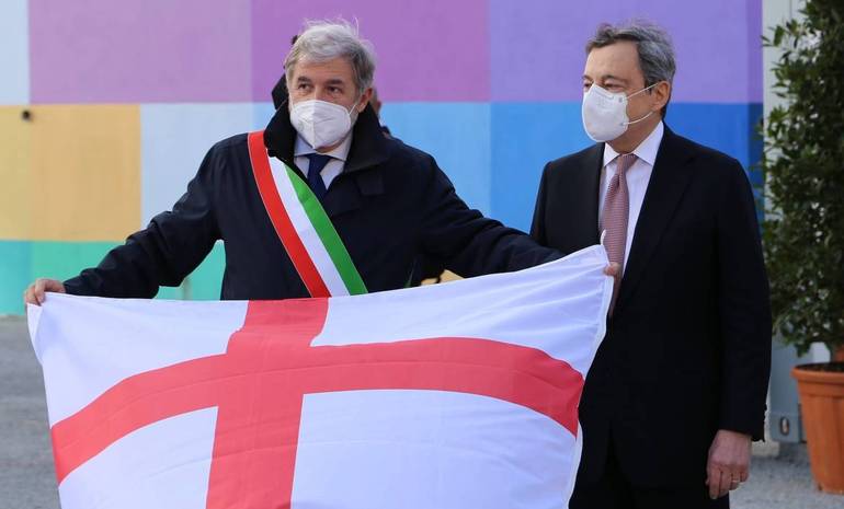Mario Draghi a Genova: "Il coraggio di ripartire"