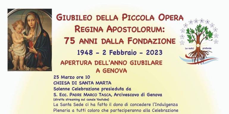 75° della fondazione della Piccola Opera Regina Apostolorum