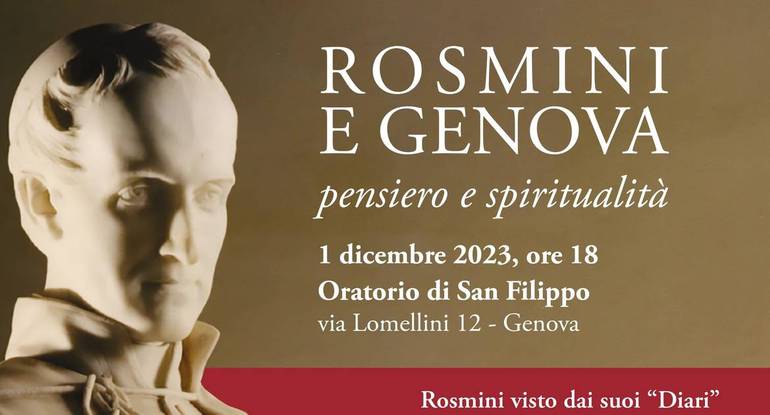 Rosmini e Genova, un convegno all'Oratorio San Filippo