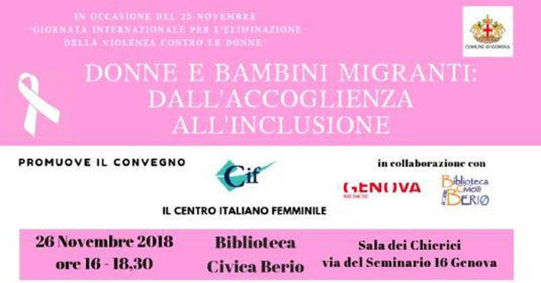 Convegno Cif "Donne e bambini migranti: dall’accoglienza all’inclusione"