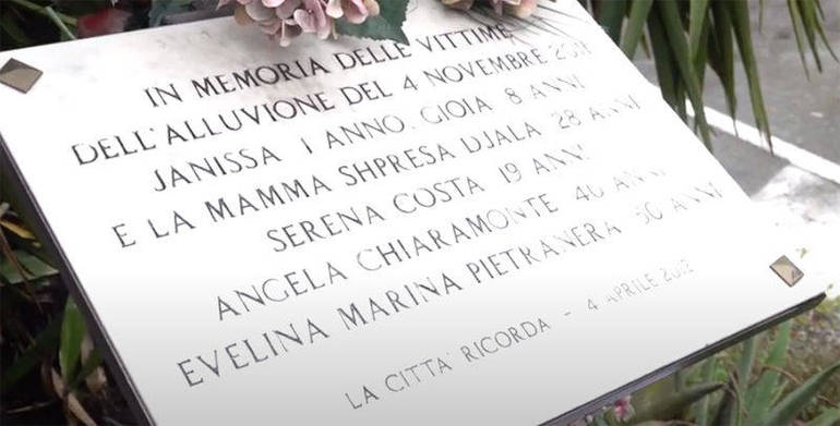 Alluvioni del 2011 e del 2014: una cerimonia in ricordo delle vittime