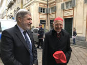 Il Cardinale Bagnasco a Tursi in visita al sindaco Bucci