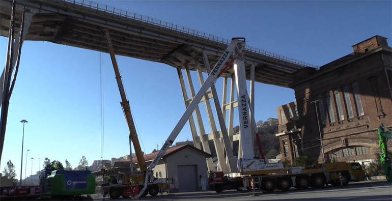 Ponte Morandi: al via i cantieri per la demolizione
