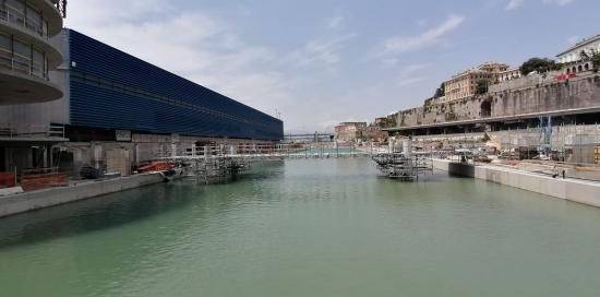 Waterfront di Levante: completato l'allagamento del canale