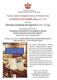 ‘Geografia sentimentale di un emigrante italiano. Sicilia, Venezuela, Stati Uniti, Liguria’