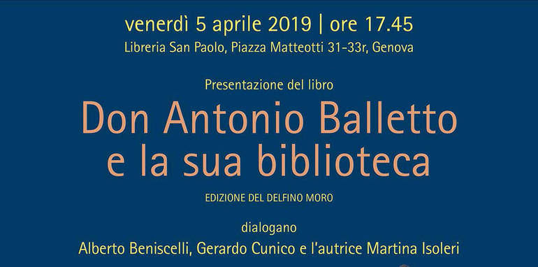 "Don Balletto e la sua biblioteca": presentazione alla Libreria San Paolo