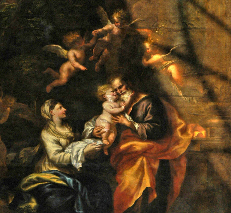 Riposo durante la fuga in Egitto (Domenico Piola 1665)